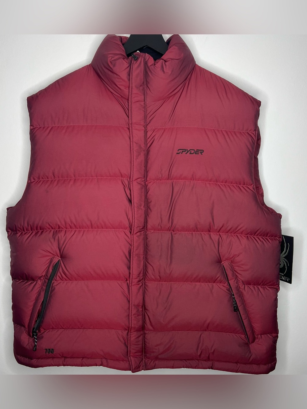Spyder Xscap Adirondack 700 Down Puffer Vest Mens XL Brick Red Vintage NWT *FLAW